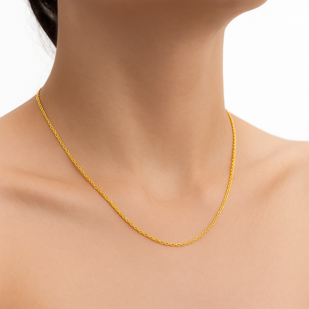 10k Rolo Gold Chain 55cm Gauge 0.7mm