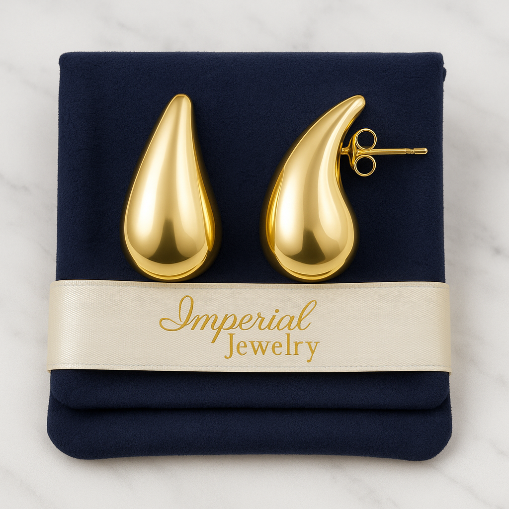 Arete  De Oro 10k En Forma De Gota