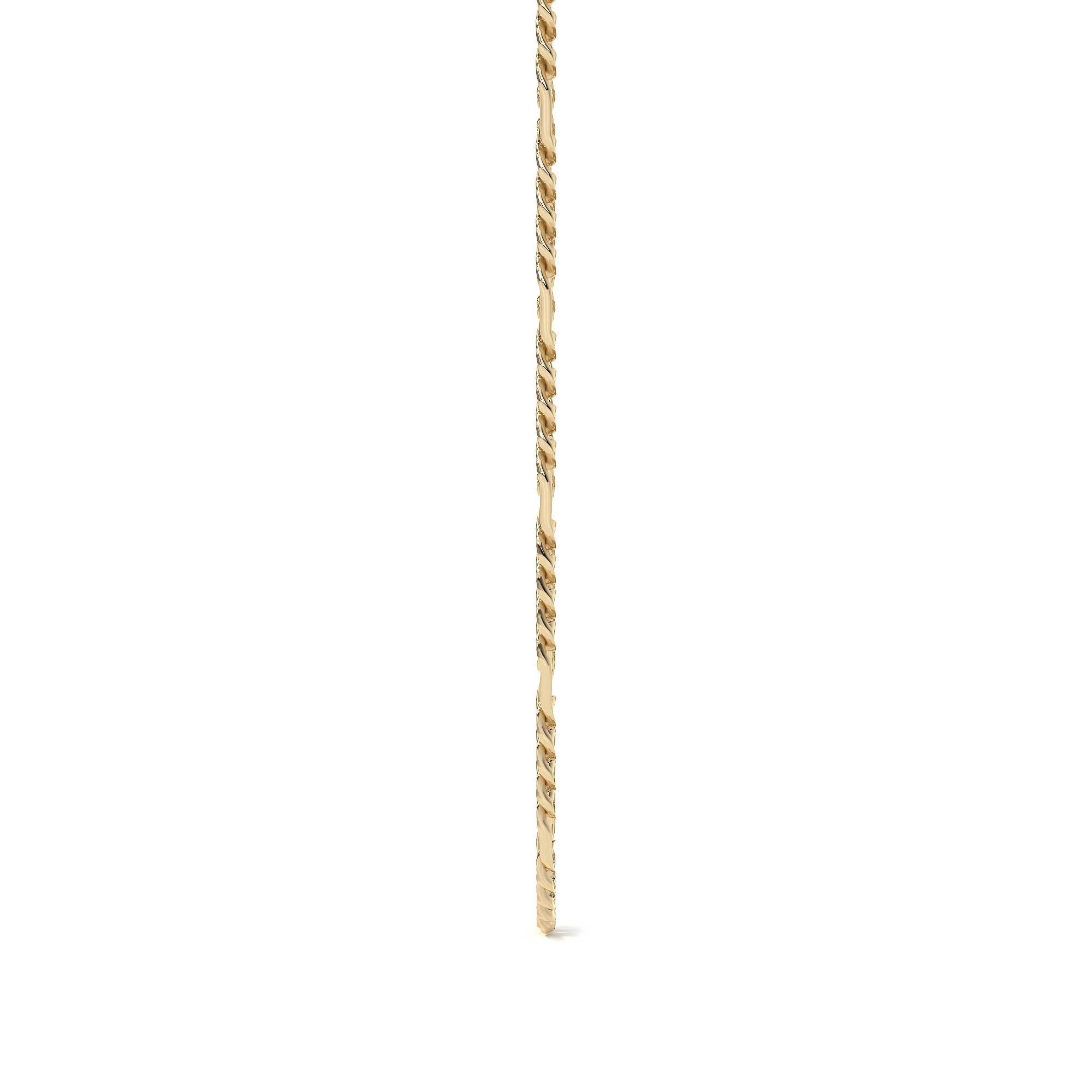 Cadena Figaro Oro 10k 6mm 50cm Dorado Clásica Diseño Italiano