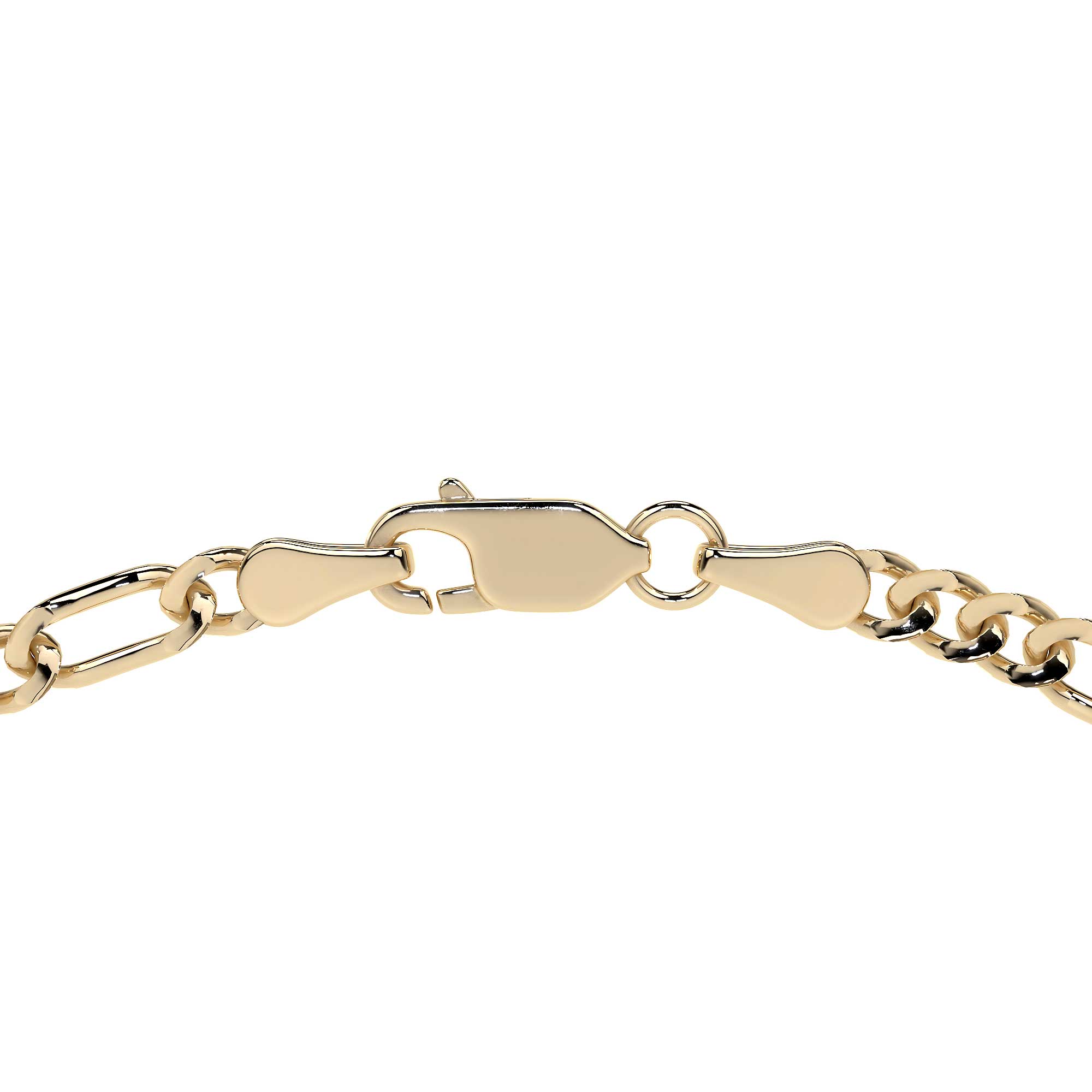 Cadena Italiana Figaro Solida De 10 Quilates 3.5mm, 45 Cm Dorado