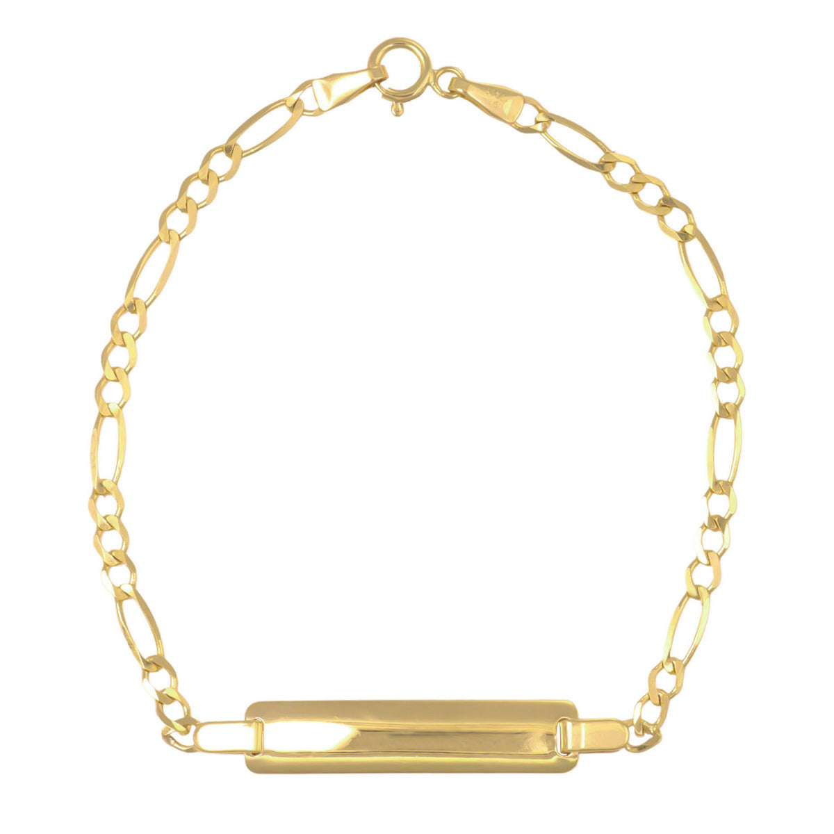 Esclava Italiana Figaro 3x1 De 10 Quilates 2.7mm, 16cm