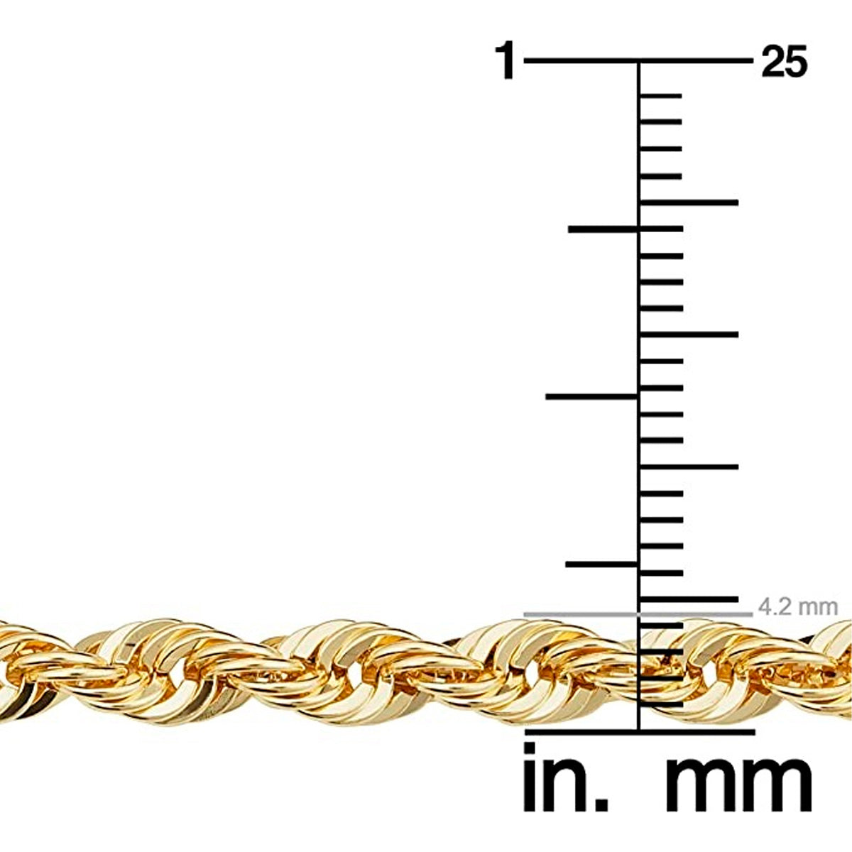 Pulso Torsal Hueco De Oro Italiano 10k, Calibre 3.8mm,18.5cm