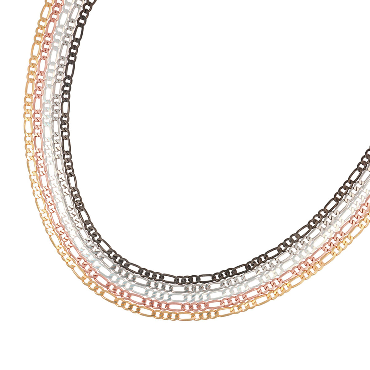 925 Silver Chain 3x1 Figaro Style 50 cm Gauge 4.1mm