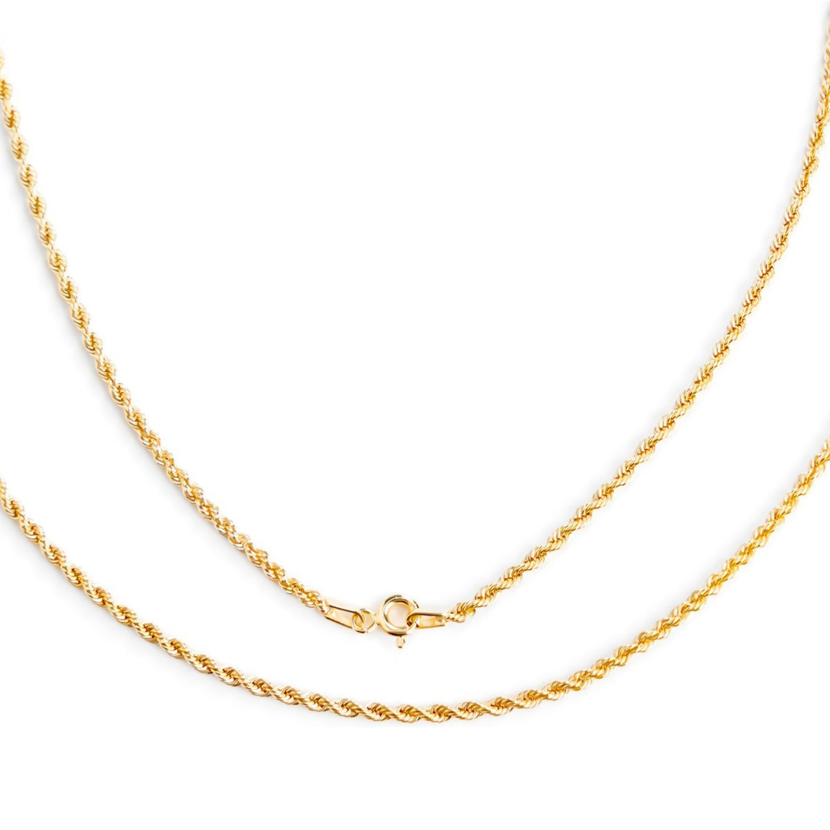 10k Italian Gold Torsal Chain, 2.1mm Gauge, 55 Cm
