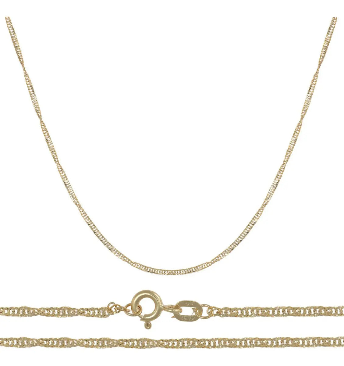 Cadena Singapur Oro 10k 50cm 2mm .8gr Italiano