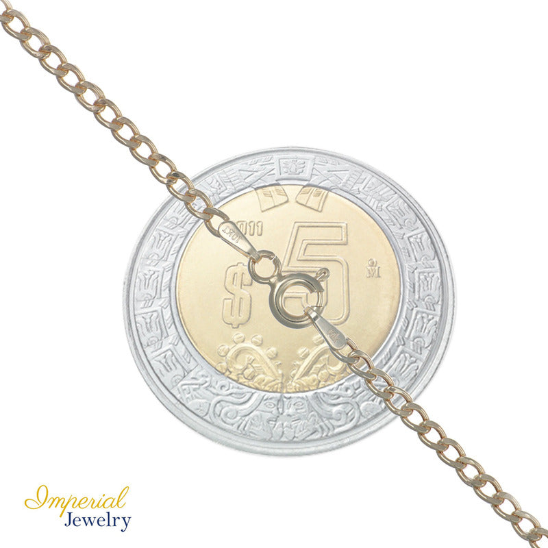 Cadena Italiana De 10k, Estilo Cubana, Calibre 2mm