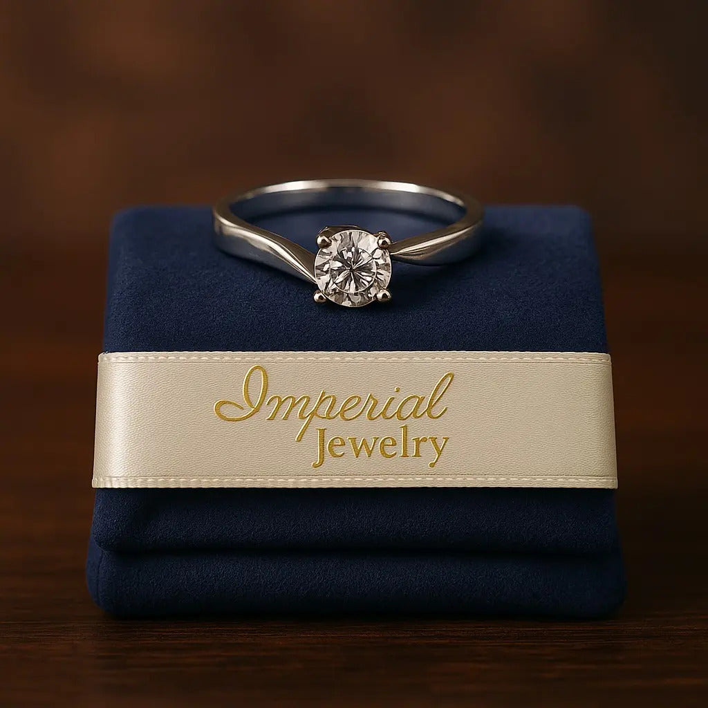 Anillo Solitario Para Mujer De Plata 925, Medida 7