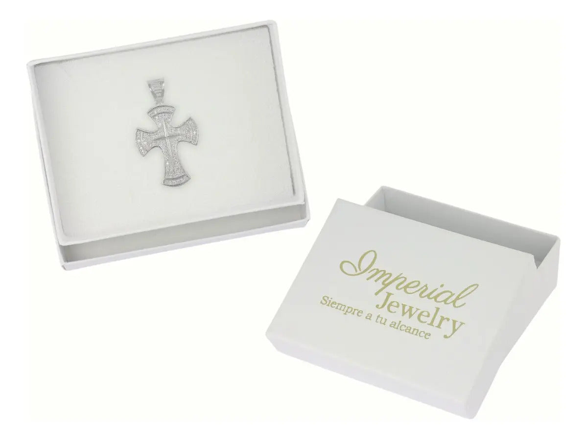 Dije Turco De Plata Ley 925 De Cruz Gresa Con Zirconia