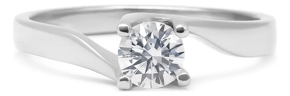 Anillo Solitario Para Mujer De Plata 925, Medida 7