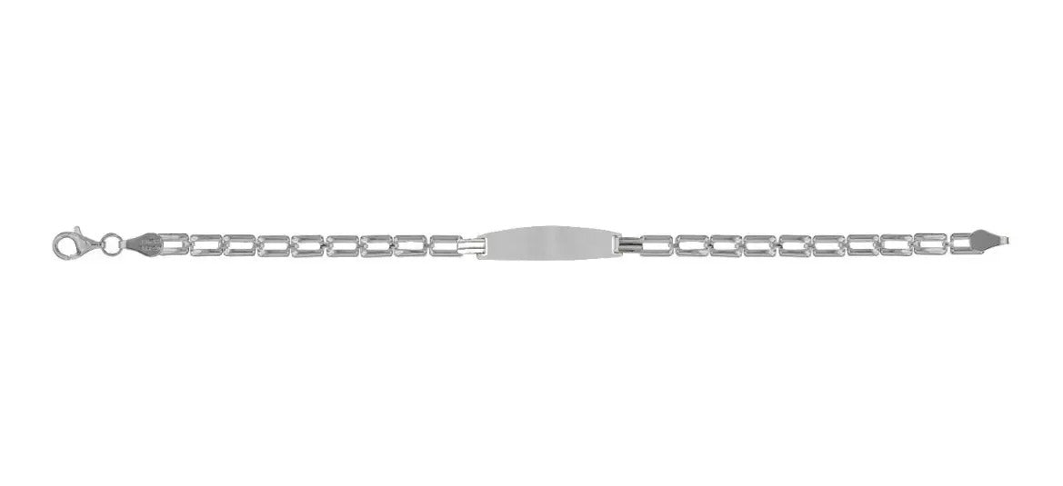 Pulsera Imperial Jewelry Plata Esterlina 925 Largo 17cm Acabado Diamantado Plateado 17 Cm