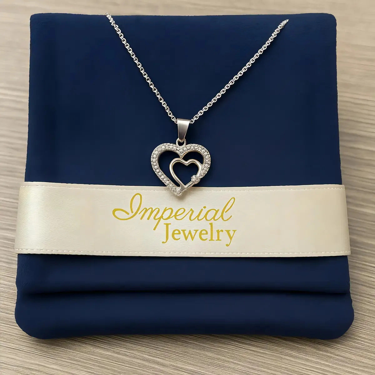 Collar De Corazones Entrelazados Para Mujer De Plata 925