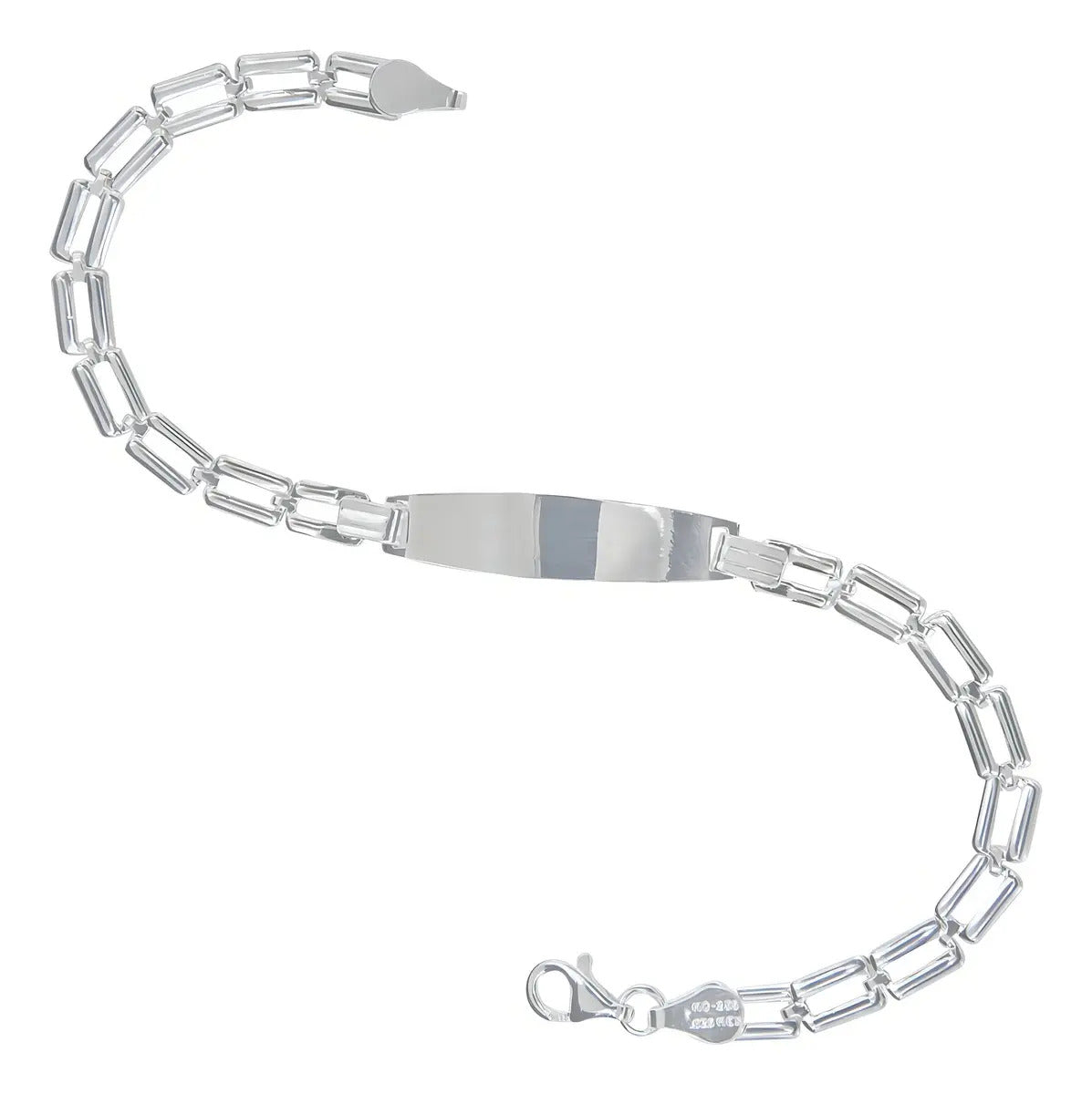 Pulsera Imperial Jewelry Plata Esterlina 925 Largo 17cm Acabado Diamantado Plateado 17 Cm