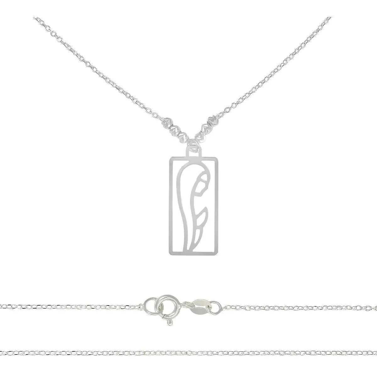 Collar De Madona De Plata 925 Con Bola Diamantada De 45 Cm Color Plateado
