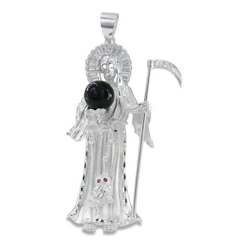 Dije De Santa Muerte De Plata 925 6.2cm