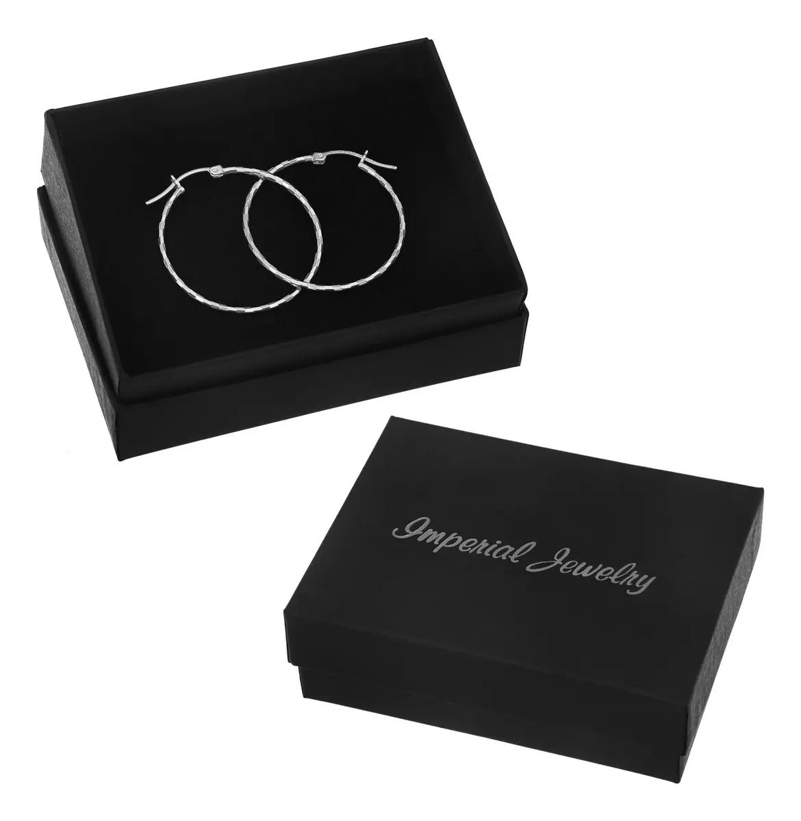Arete De Plata 925 Para Mujer Con Diamantado Panal De 25mm