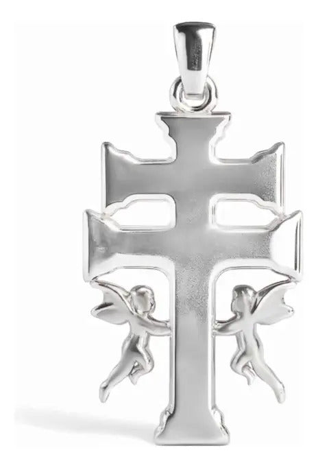 Dije De Plata 925 Para Hombre De Cruz De Caravaca De 2.8 Mm