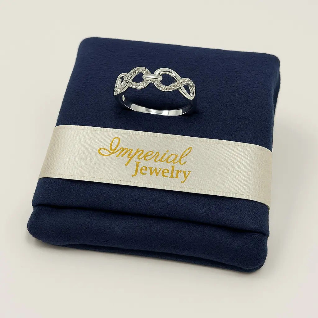Anillo 2 Infinitos Con Zirconia Para Mujer De Plata 925