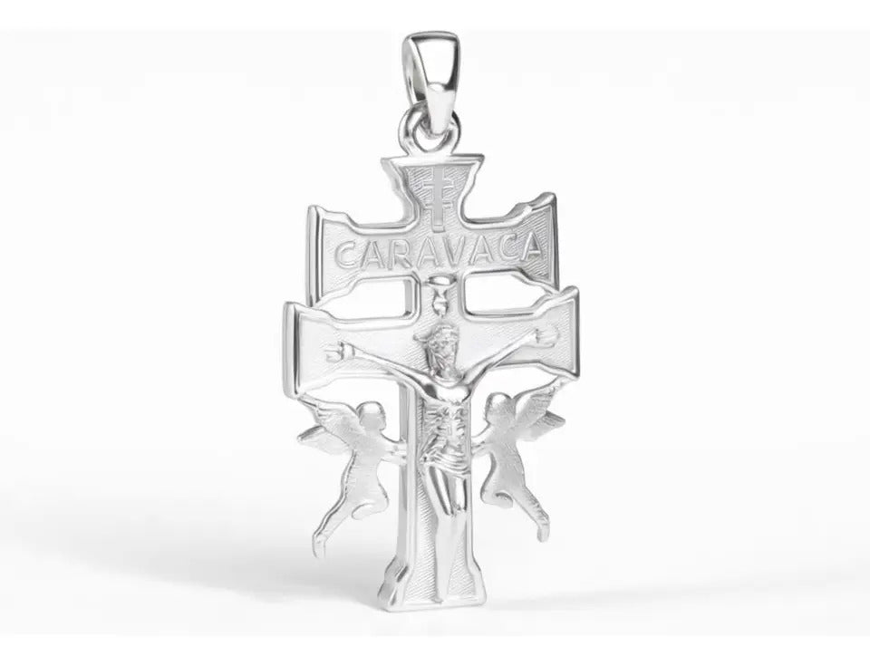 Dije De Plata 925 Para Hombre De Cruz De Caravaca De 2.8 Mm