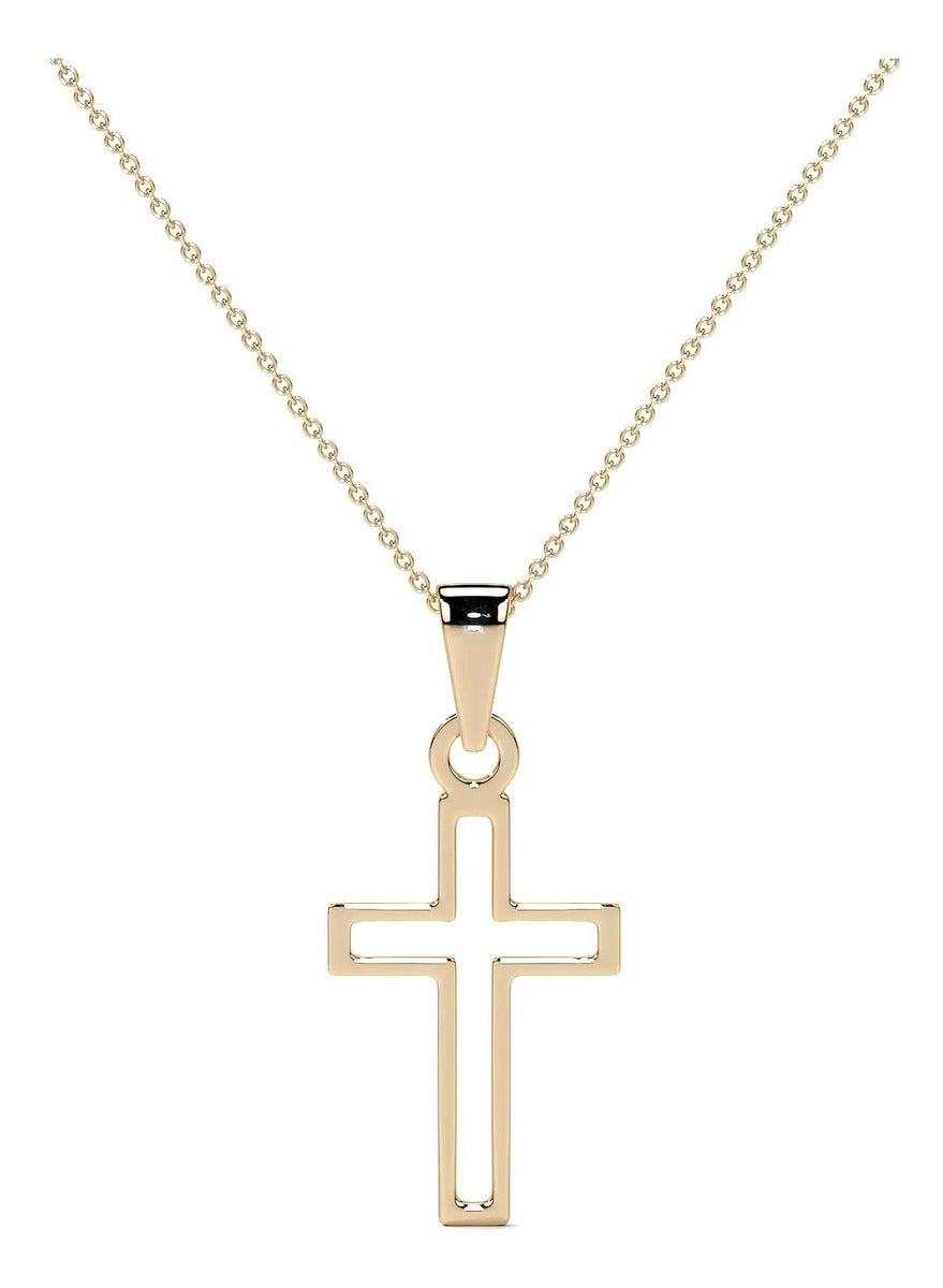 Collar Para Mujer De Oro De 10k De Cruz