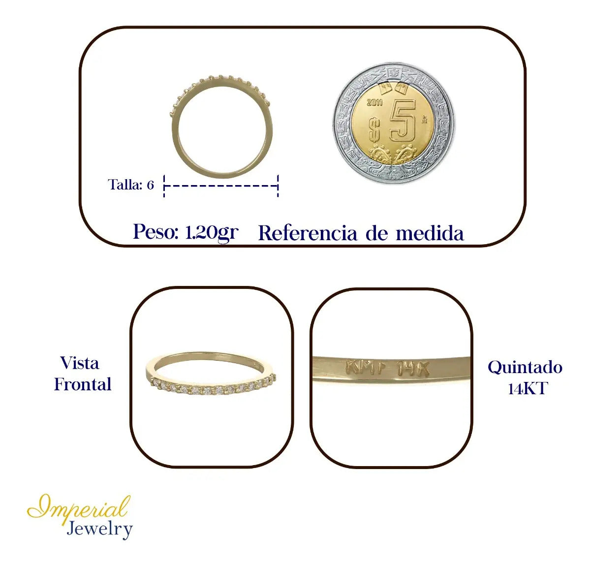 Anillo Churumbela De Oro De 14k Para Mujer Con Brillantes