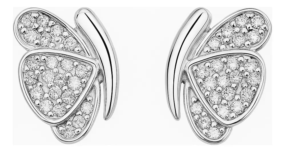 Aretes Mariposa Con Zirconias Para Mujer De Plata 925