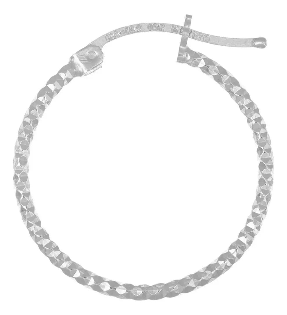 Arete De Plata 925 Para Mujer Con Diamantado Panal De 20mm