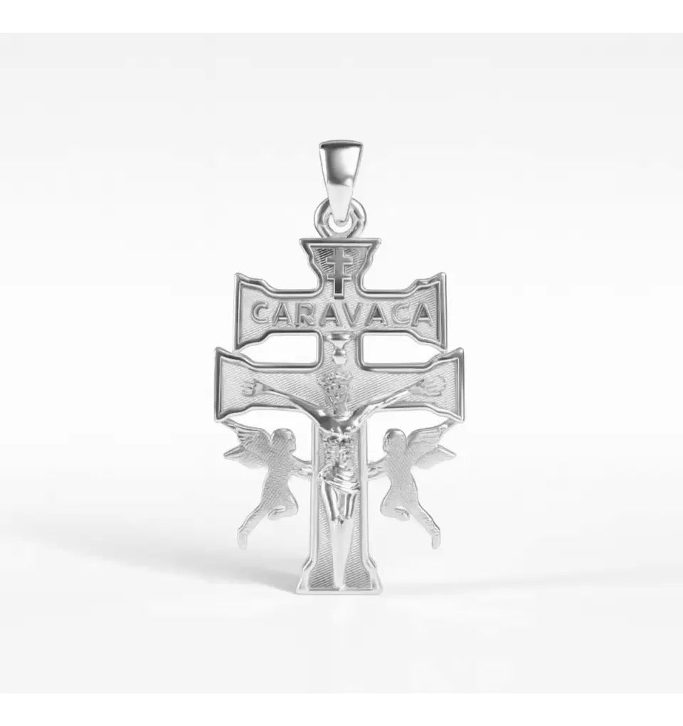 Dije De Plata 925 Para Hombre De Cruz De Caravaca De 2.8 Mm