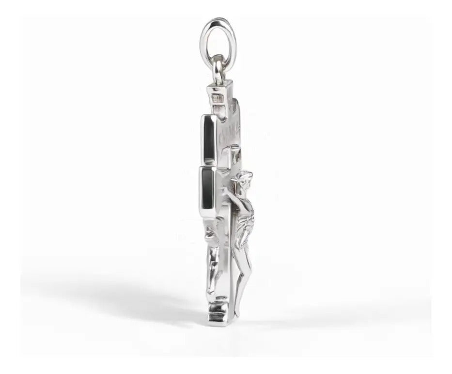 Dije De Plata 925 Para Hombre De Cruz De Caravaca De 2.8 Mm