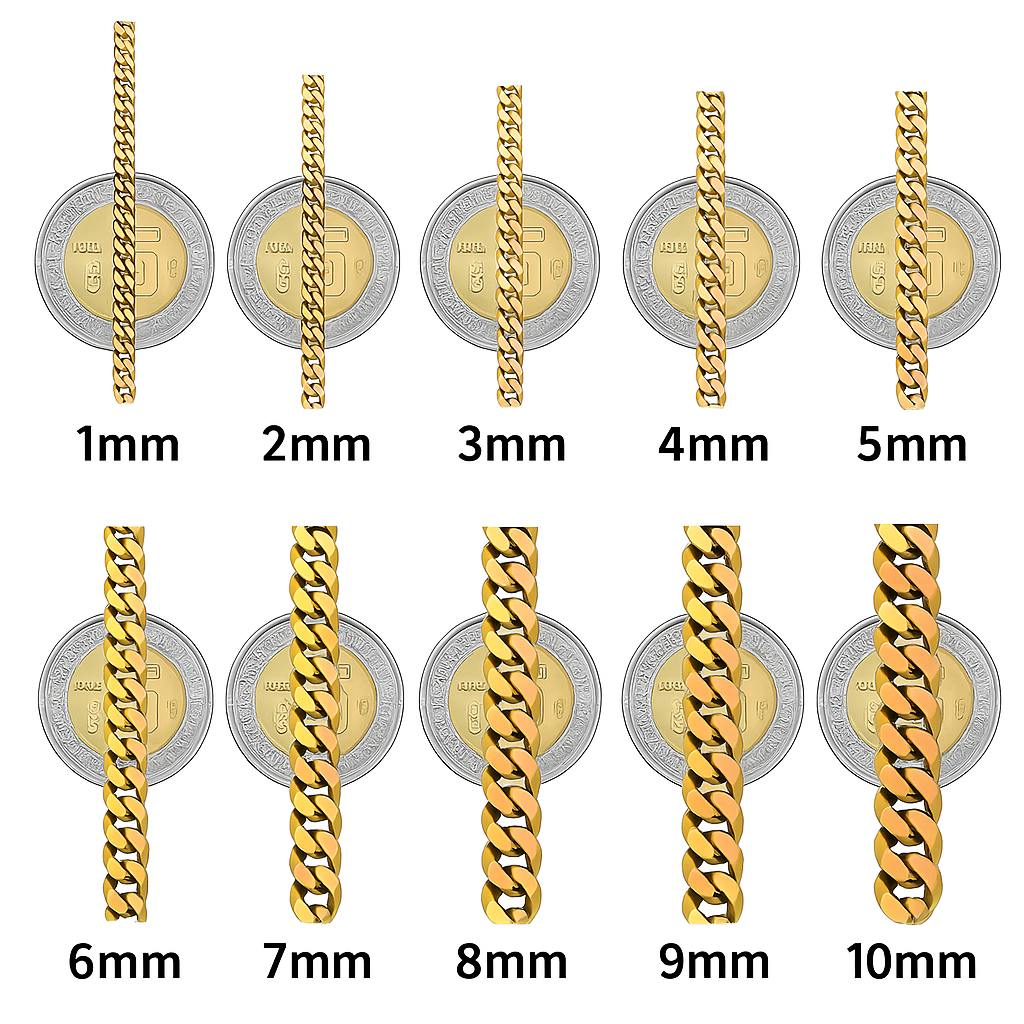 10k Italian Gold Chain, 3x1 Hollow Figaro Style, 40 cm