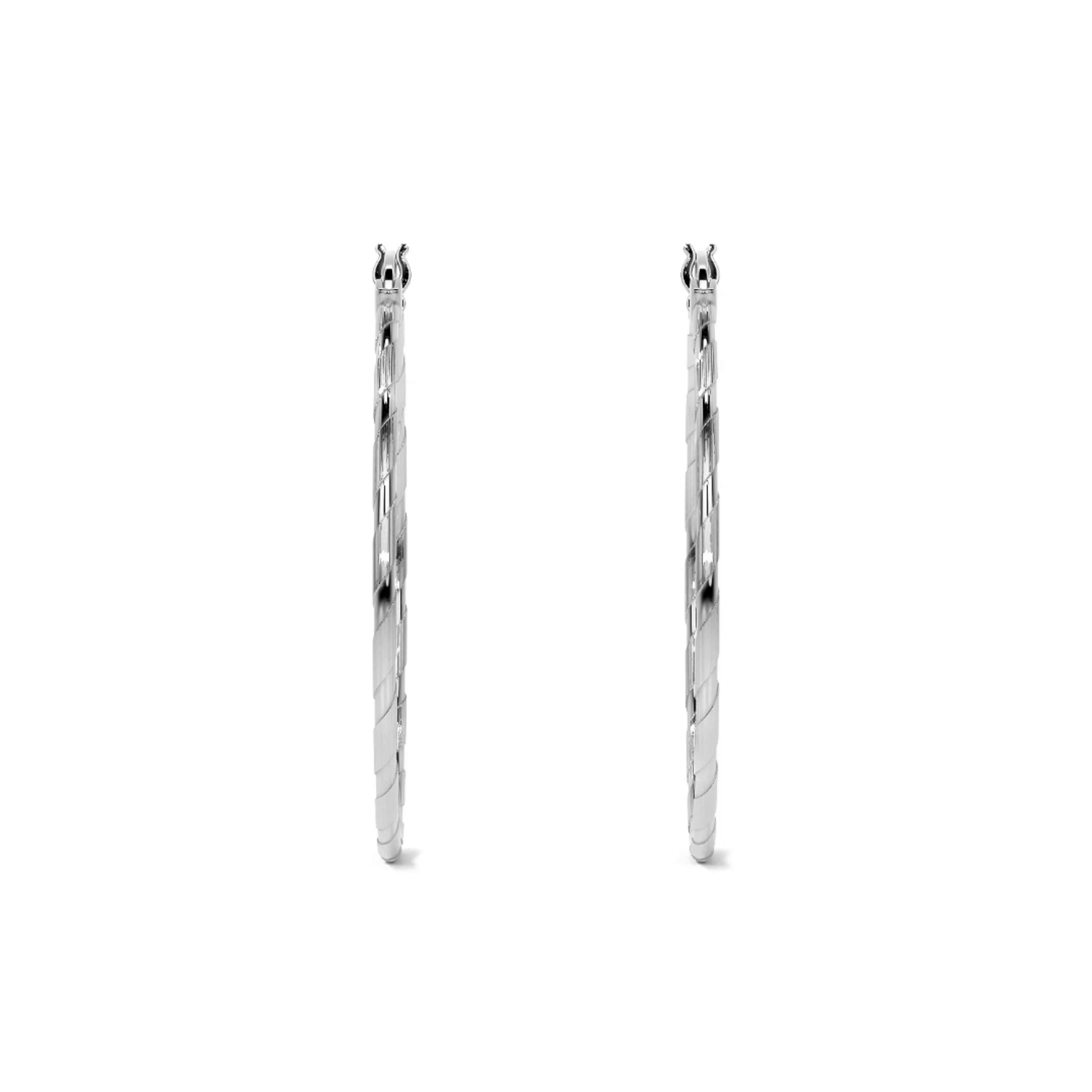 Arete Arracada Diamantada De Plata 925 Para Mujer Cordon Blue