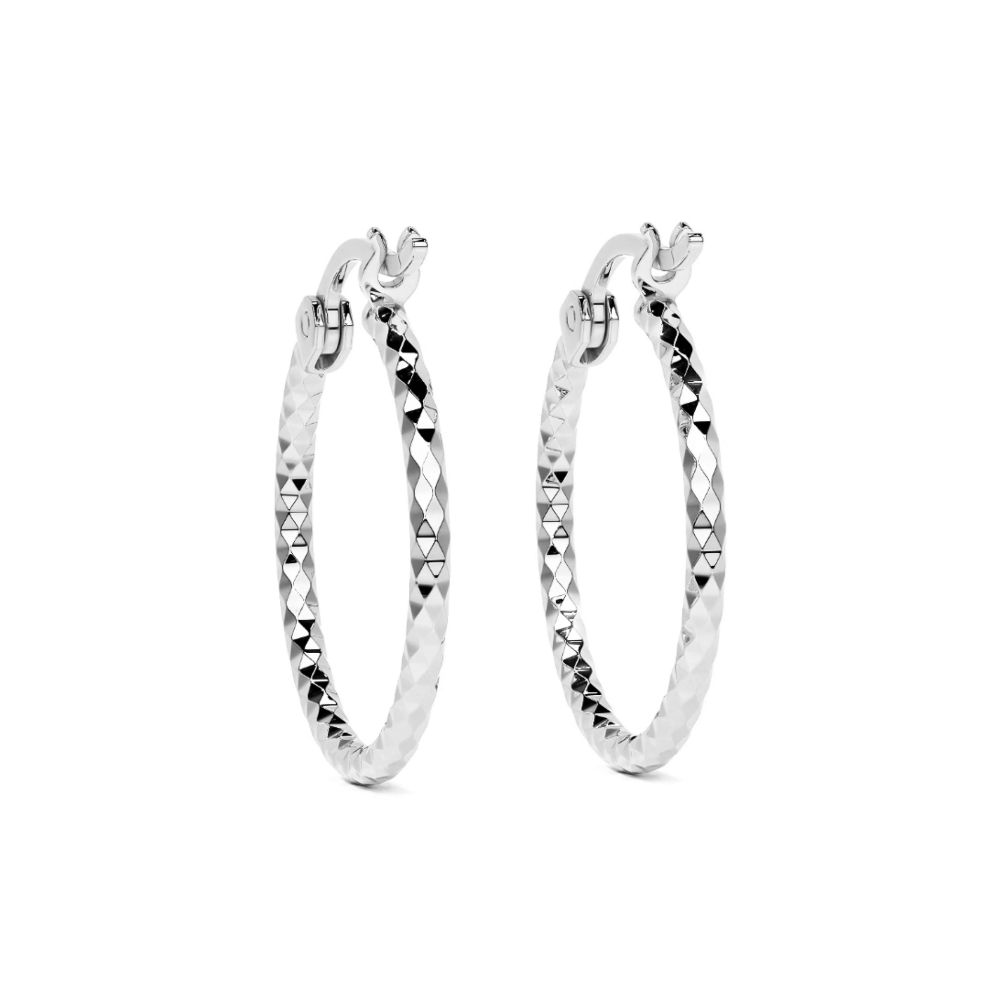 Arete Arracada De Plata 925 Diamantada Panal Para Mujer