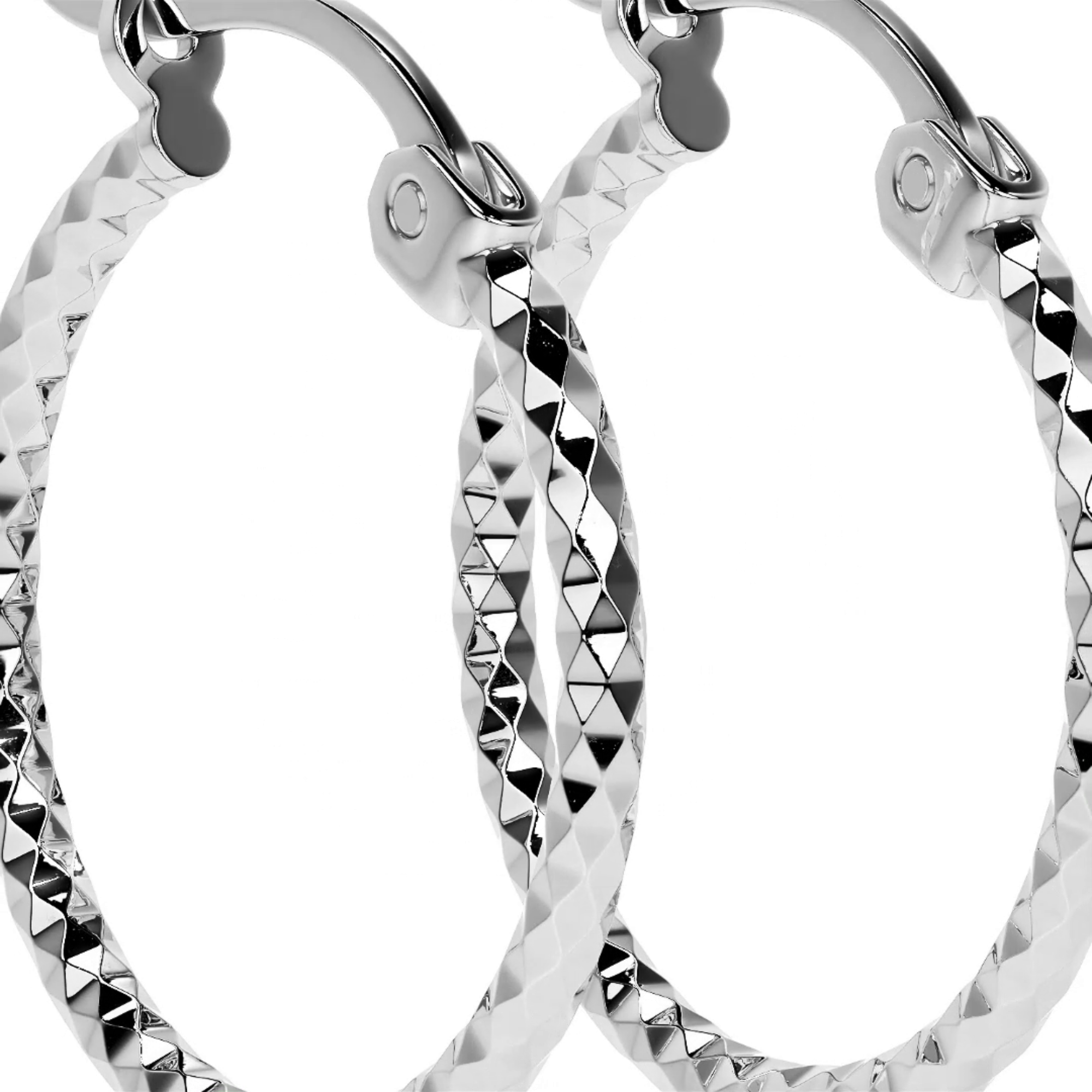 Arete Arracada De Plata 925 Diamantada Panal Para Mujer