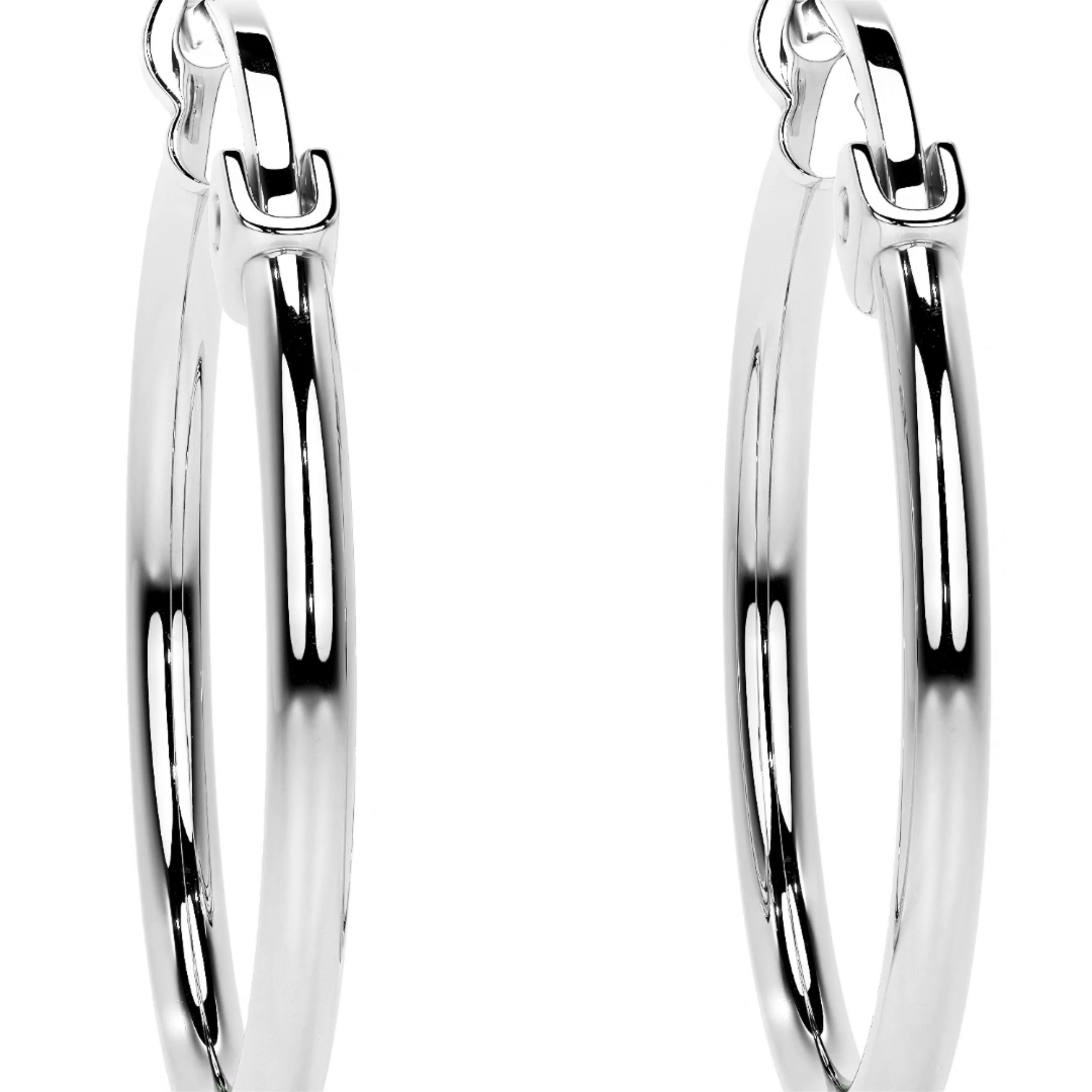 Arete Arracada Ligera Para Mujer Lisa De Plata Ley 925