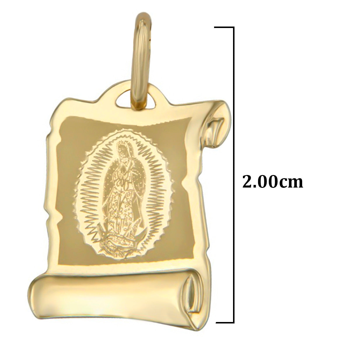 Medalla De Virgen Italiana De Oro De 14k Dije De Oro Mujer