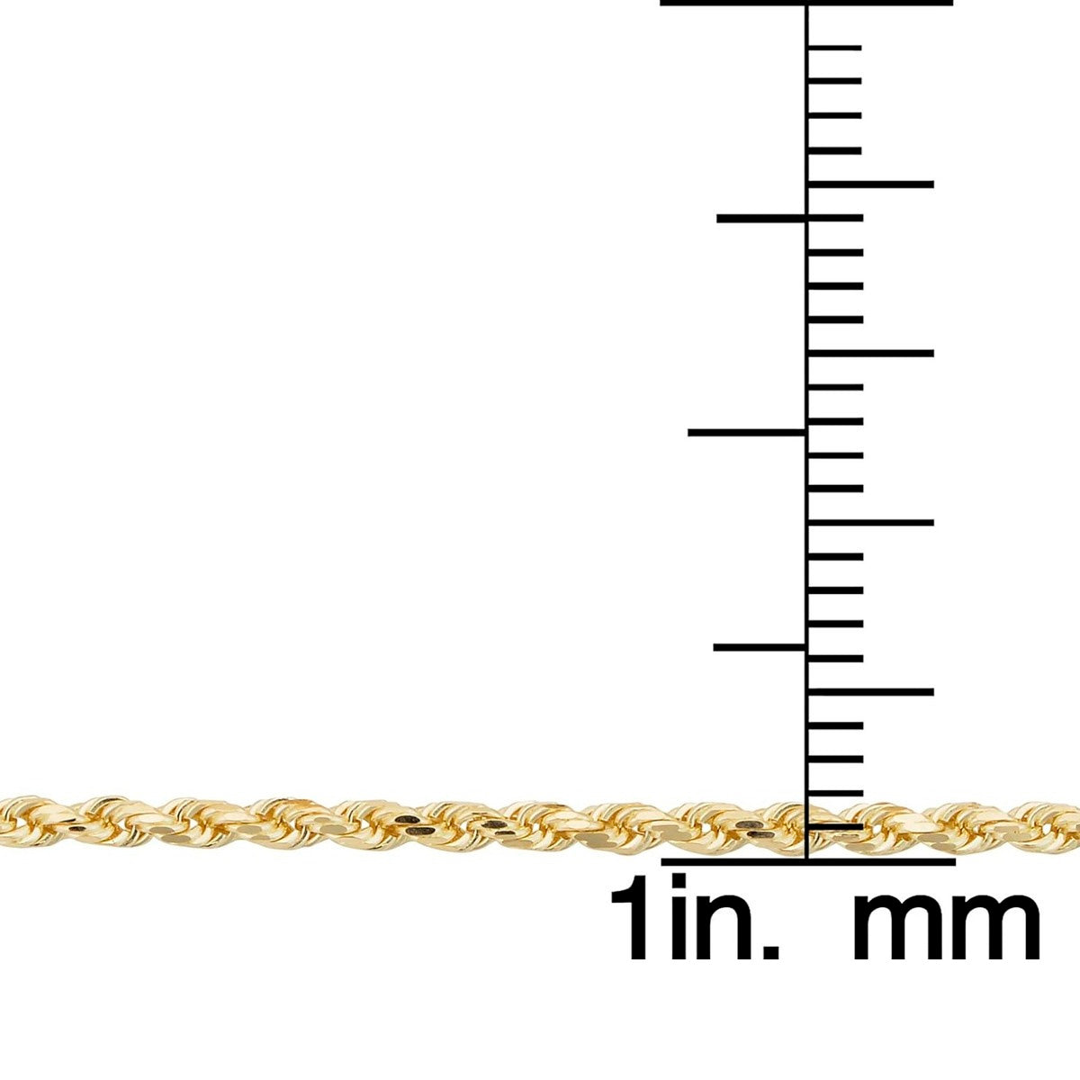 Cadena De Oro Hombre Italiano Torsal 10k Calibre 2.1mm