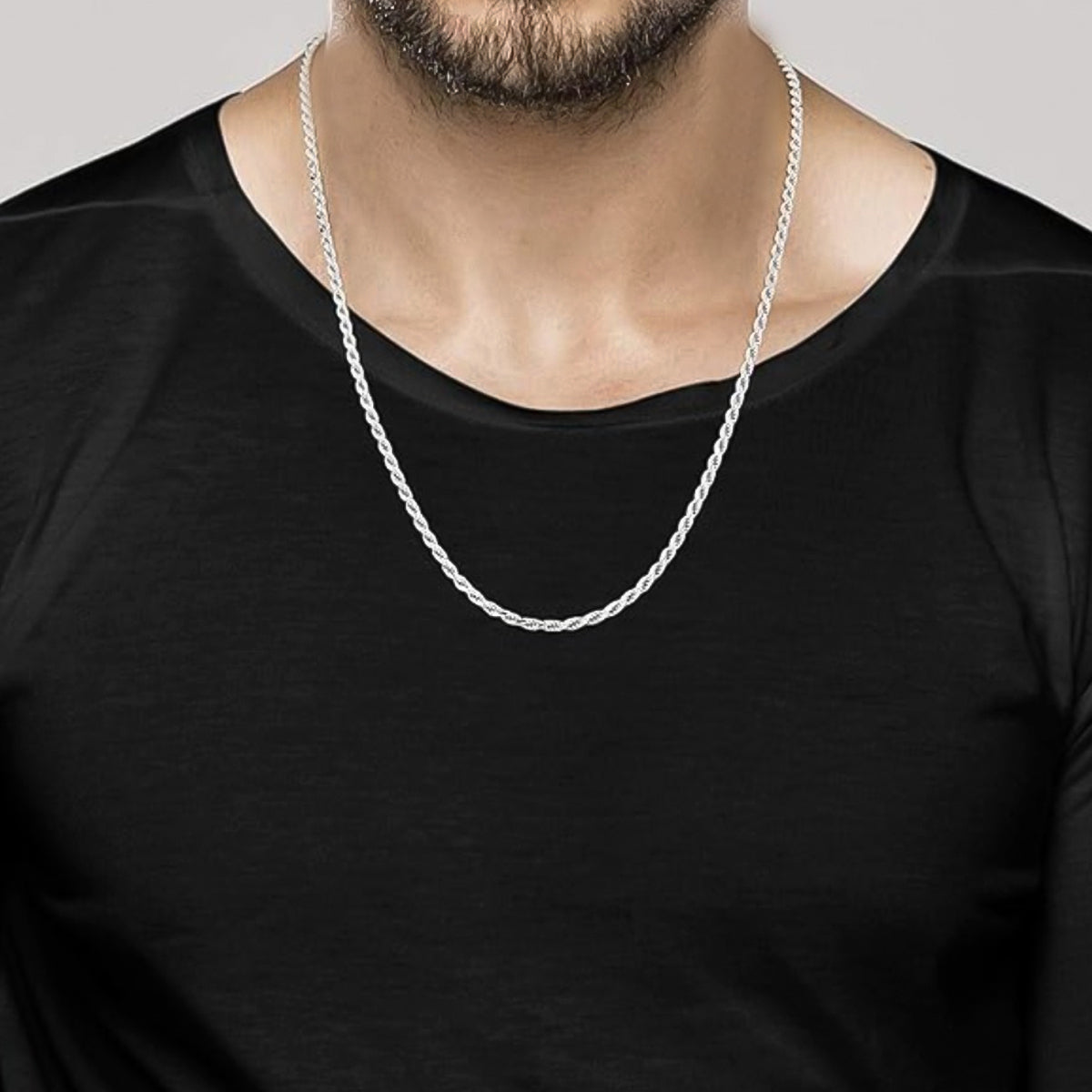 925 Silver Torsal Style Chain 60 cm Gauge 3.3 mm