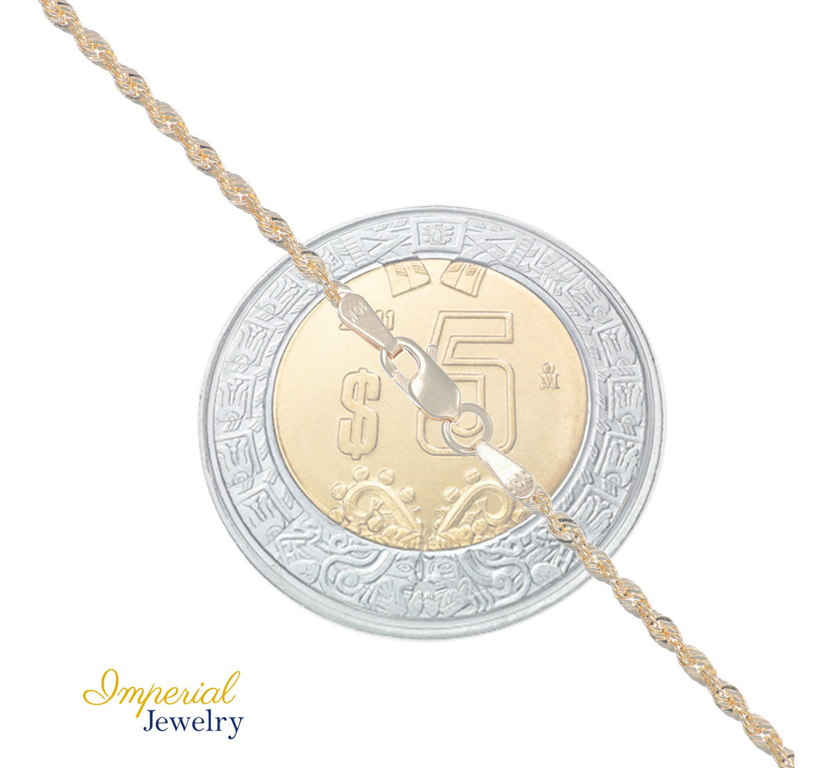 Torsal Italian Men's Gold Chain 10k Caliber 1.9mm 50 Cm