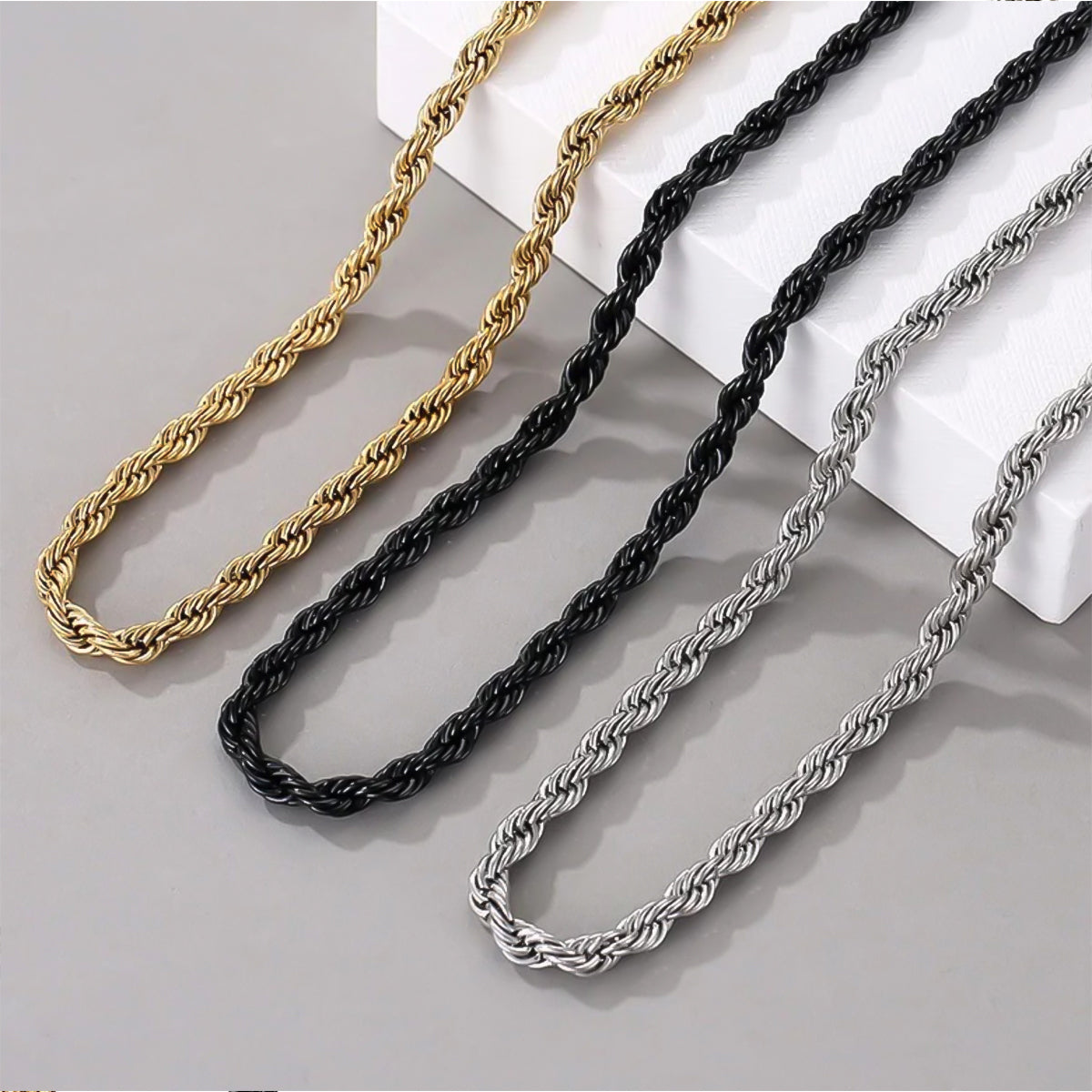 Torsal 925 Silver Chain 50cm Caliber 2.8 Mm, 4 Colors