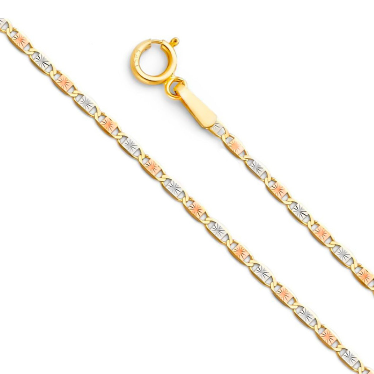 Italian 14k Gold Valentino Chain, Gauge 1.5 Mm, 40cm