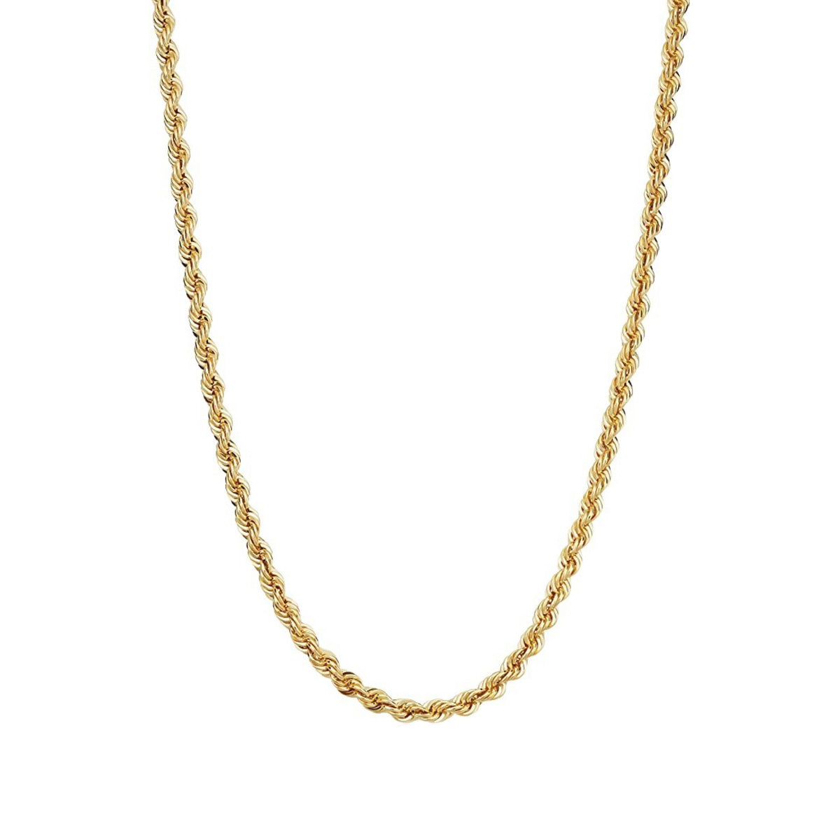 Cadena Torsal Hueca De Oro Italiano 14k, Calibre 3.2mm, 55cm