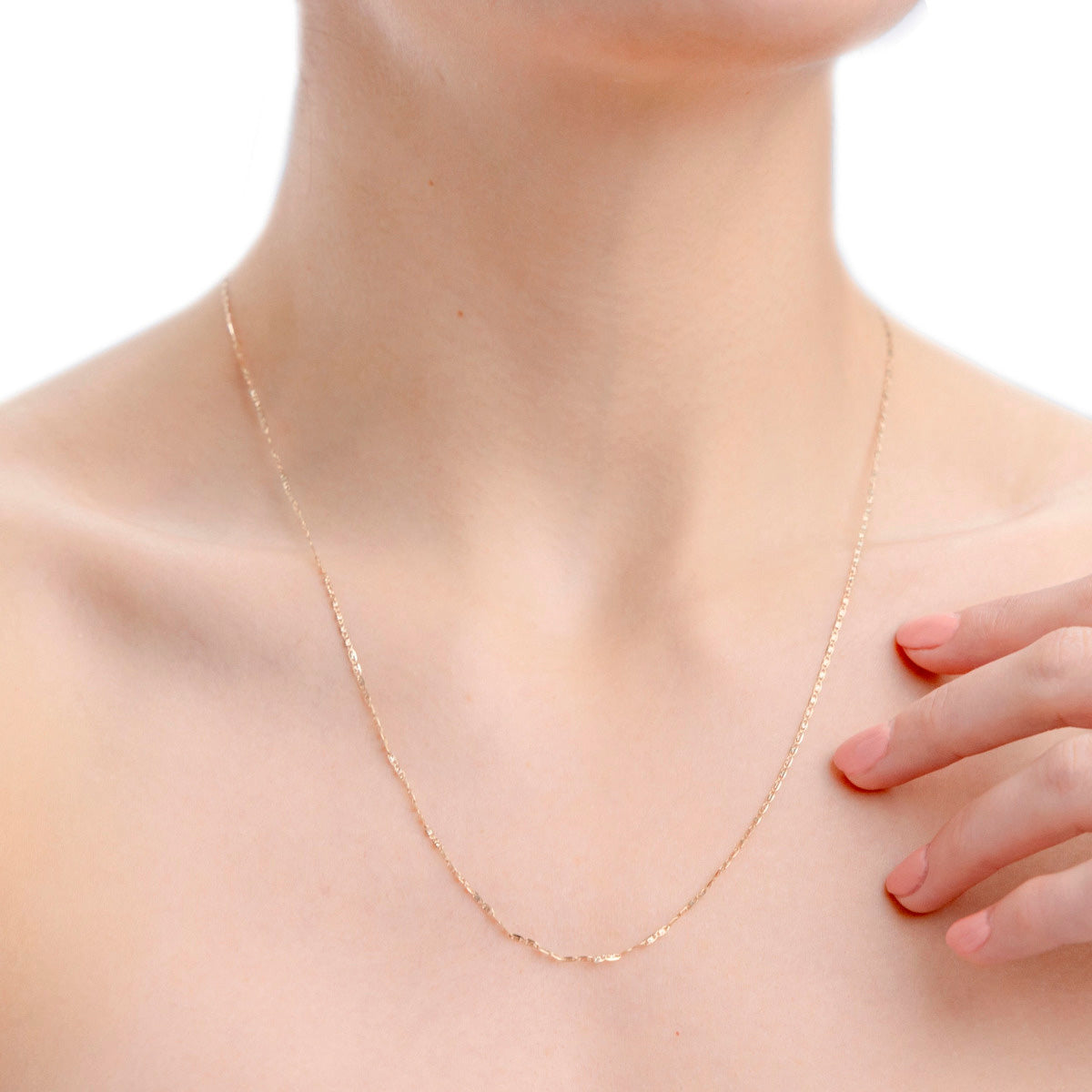 Italian 14k Gold Valentino Chain, Gauge 1.5 Mm, 45cm