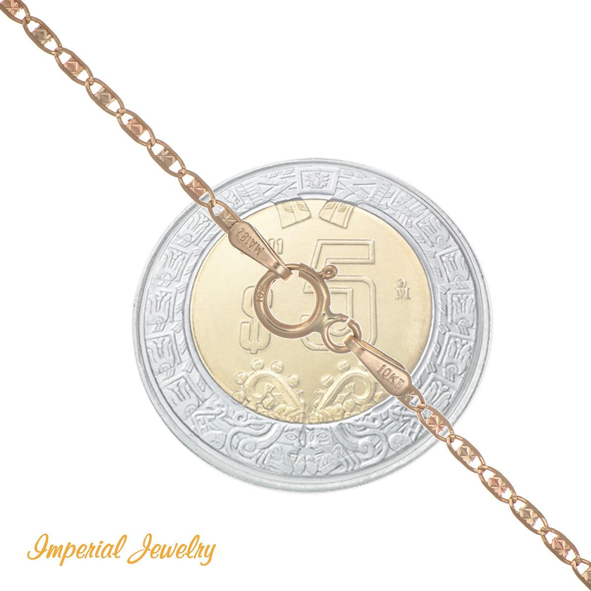 Cadena Valentino De Oro Italiano 10k, Calibre 2.3 Mm, 55cm