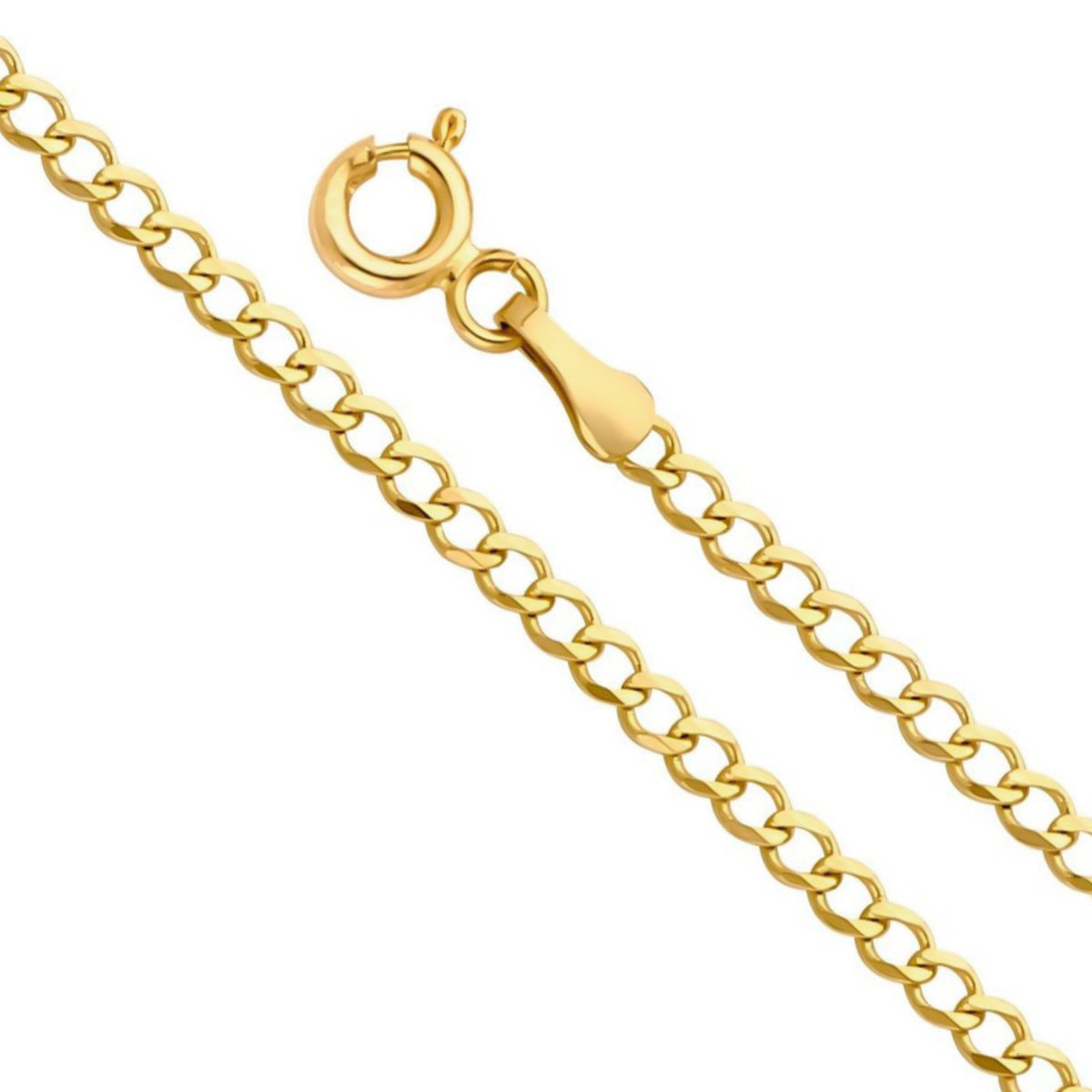 Cadena Italiana De 14k, Estilo Cubana, Calibre 2mm, De 60cm