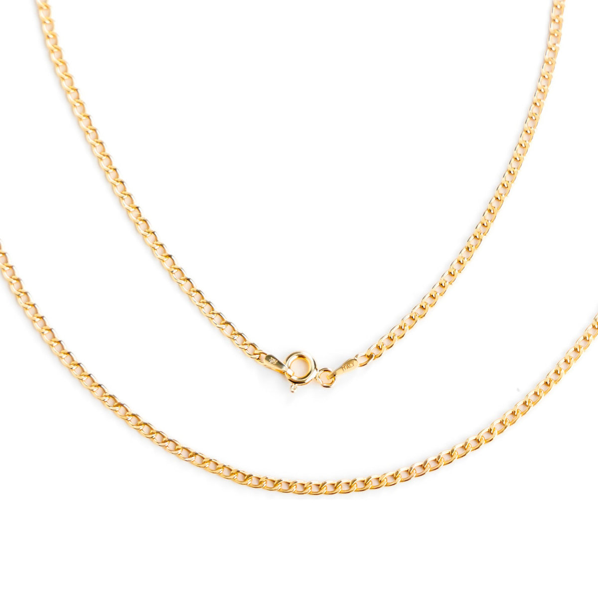 Cadena Italiana De 14k, Estilo Cubana, Calibre 2mm, De 55cm