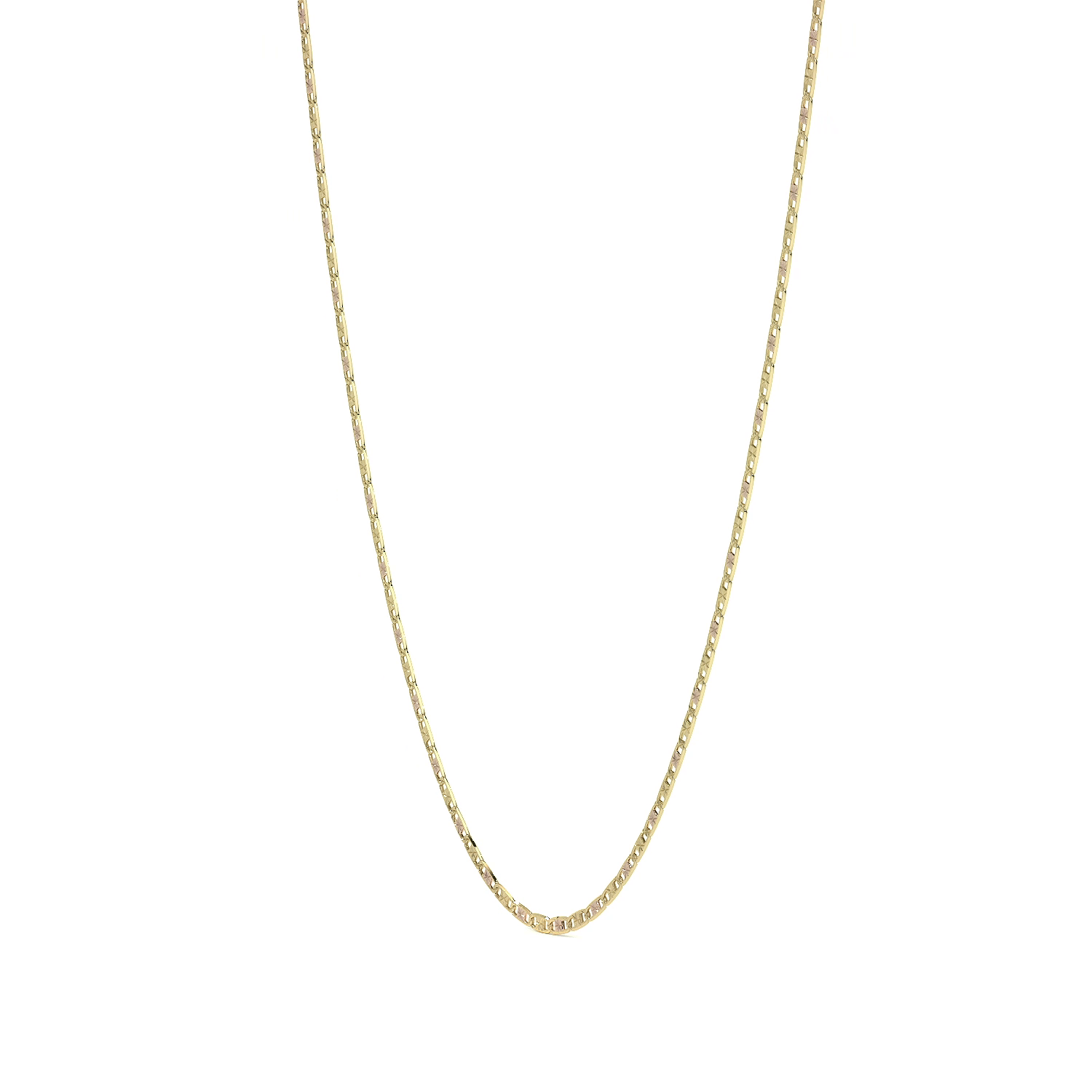 Cadena de Oro 10K Valentino 55cm | Collar de Oro Italiano 2.3mm con Broche de Argolla | Joyería Fina