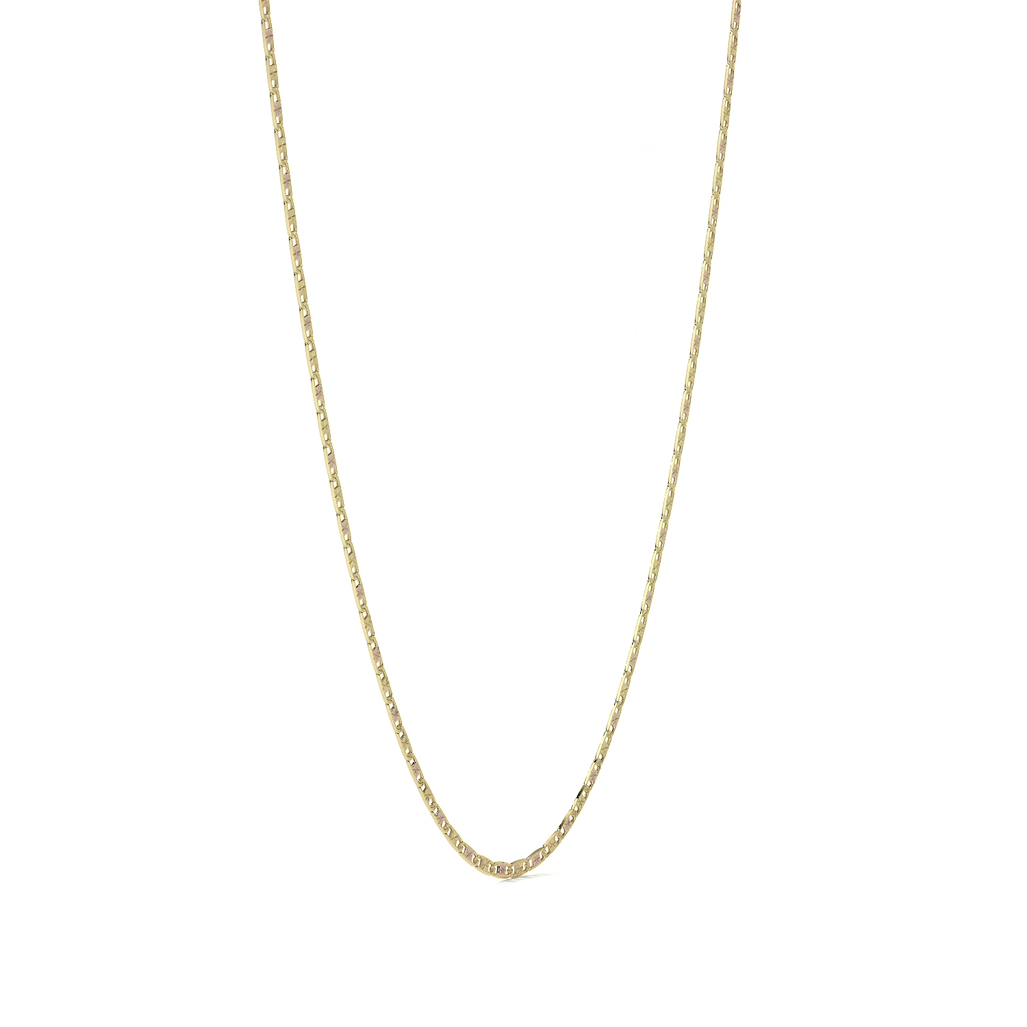 Cadena de Oro 10K Valentino 55cm | Collar de Oro Italiano 2.3mm con Broche de Argolla | Joyería Fina