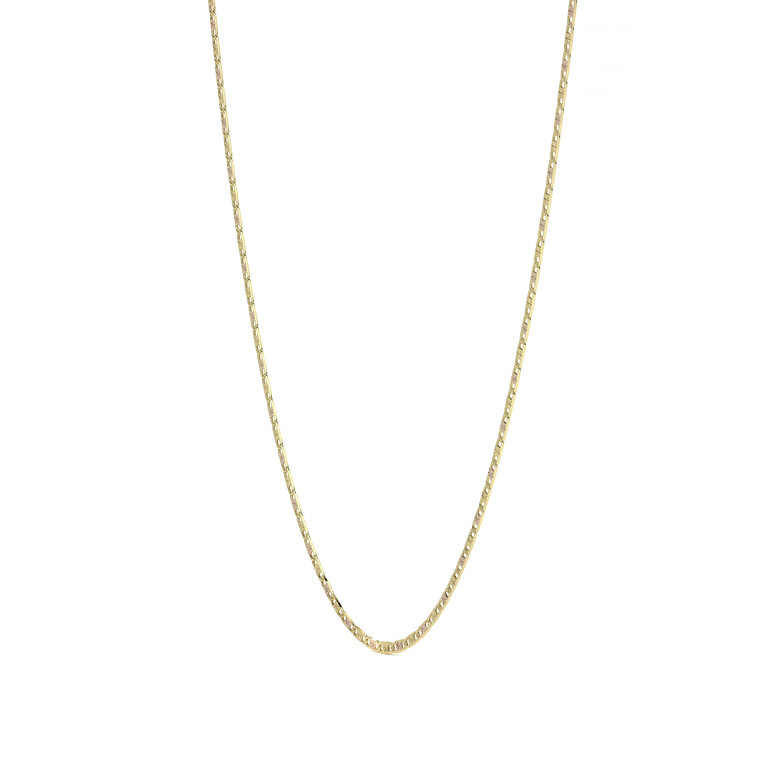 Cadena de Oro 10K Valentino 55cm | Collar de Oro Italiano 2.3mm con Broche de Argolla | Joyería Fina