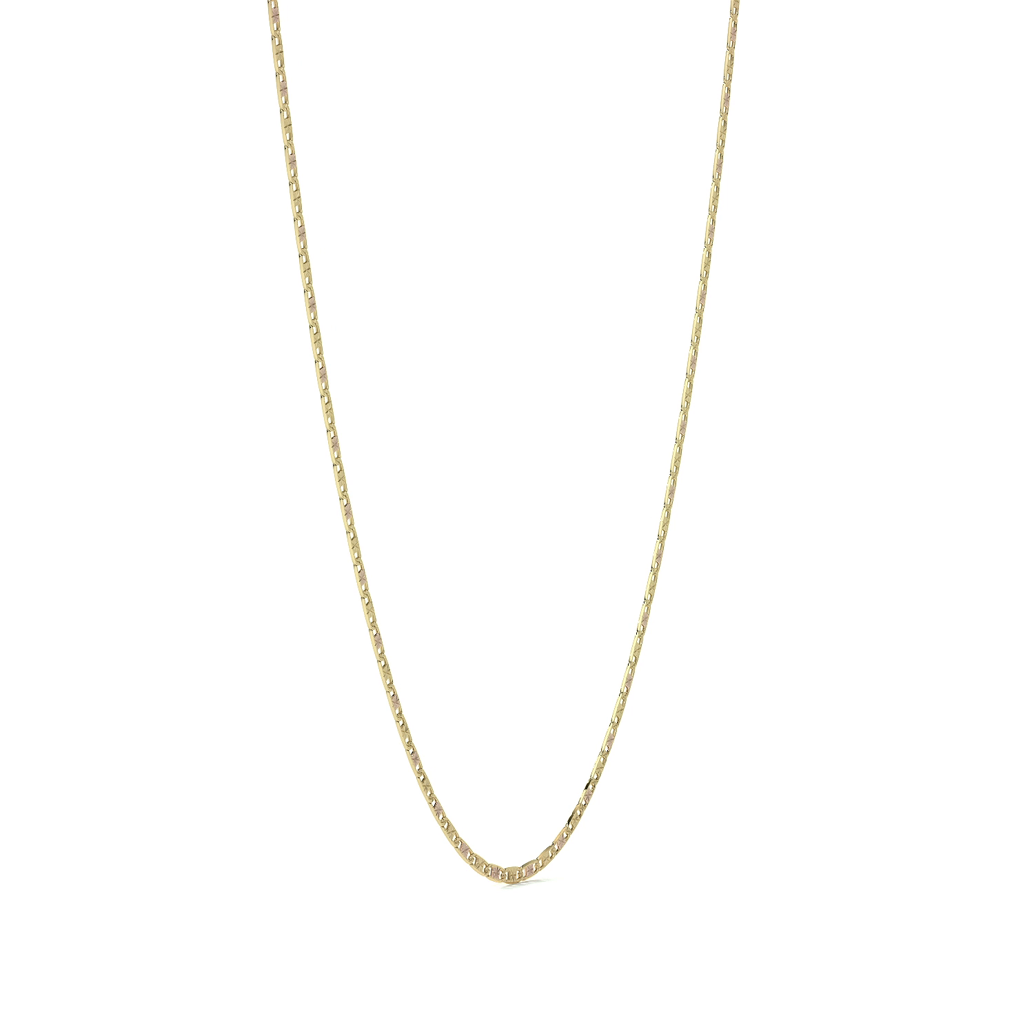 Cadena de Oro 10K Valentino 55cm | Collar de Oro Italiano 2.3mm con Broche de Argolla | Joyería Fina