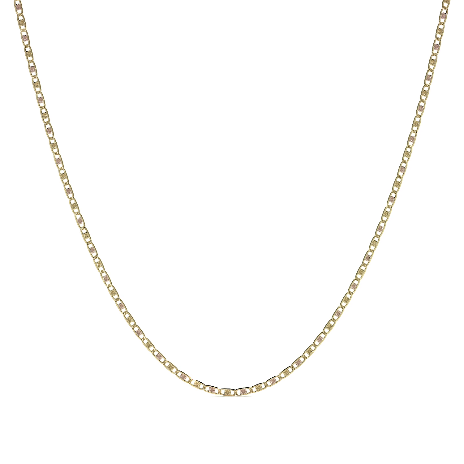 Cadena de Oro 10K Valentino 55cm | Collar de Oro Italiano 2.3mm con Broche de Argolla | Joyería Fina