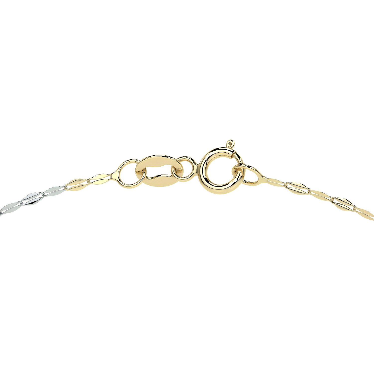 Cadena de Oro 14K Grano de Café Tricolor | Collar Italiano 1mm Oro Blanco, Amarillo y Rosa | 40 a 55 cm